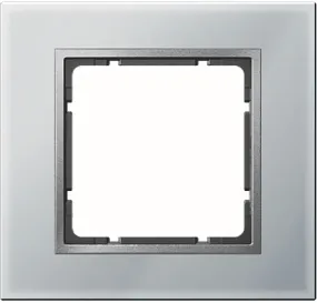 Berker B.7 afdekraam 1-voudig glas/aluminium