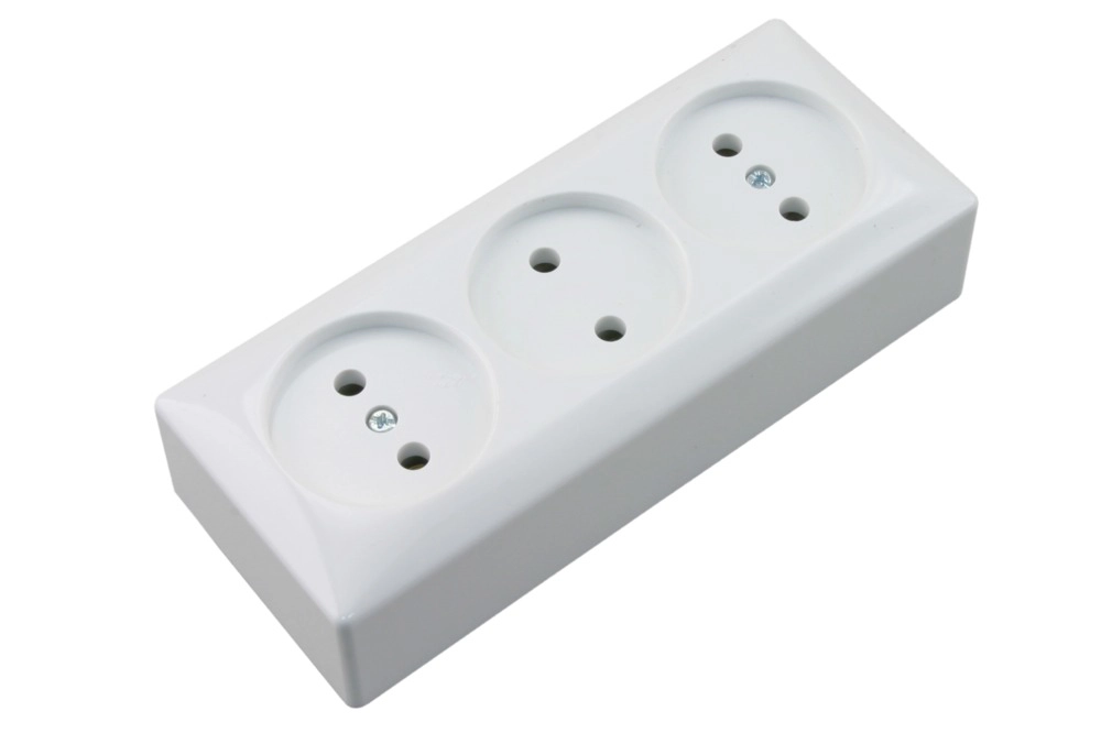 Berker Contactdoos Opbouw 3-Voudig Polarwit